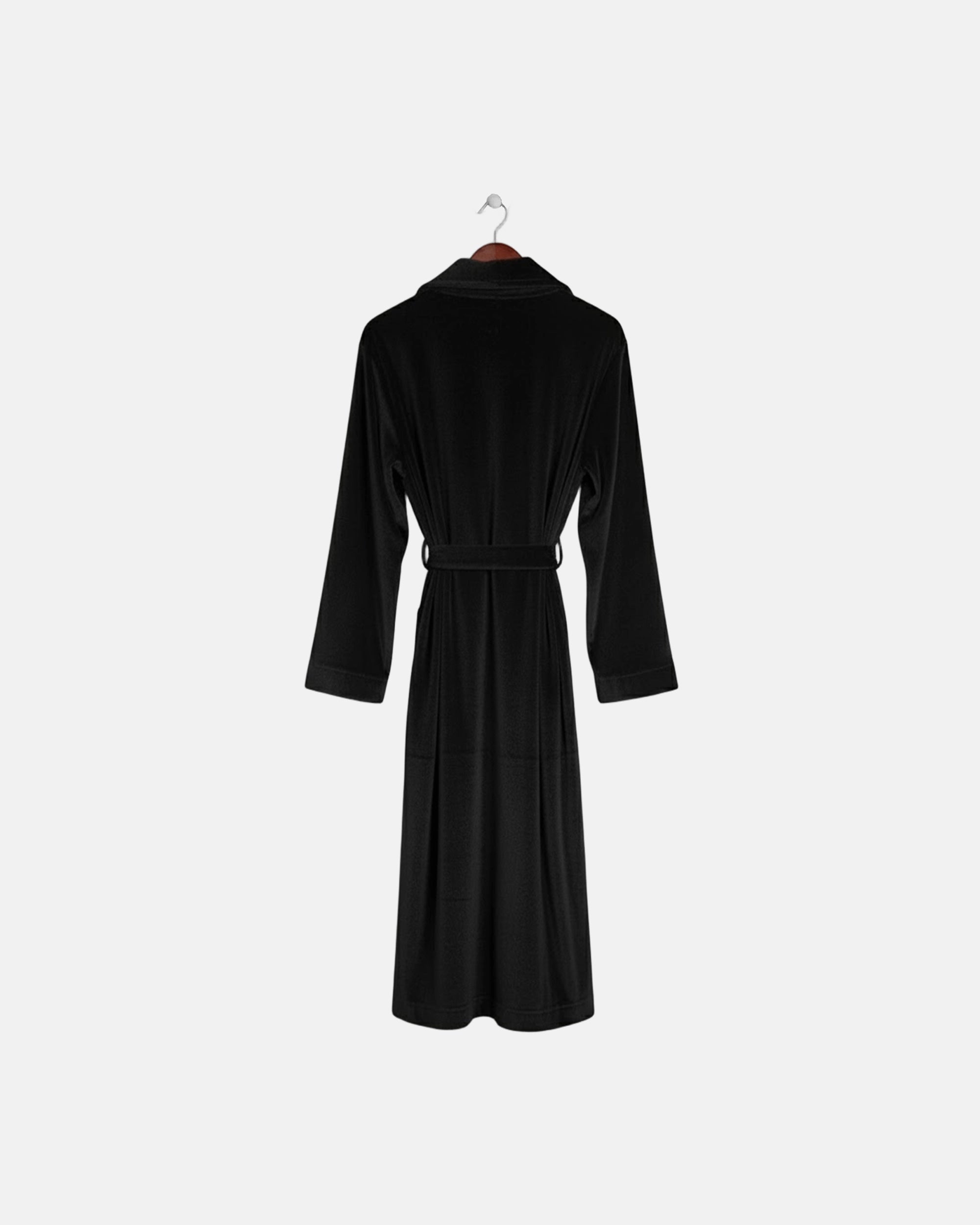 Bademantel Samt Noir Vendôme