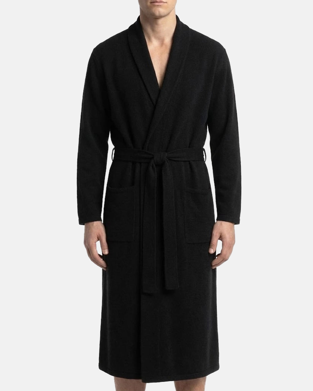 Morgenmantel Kaschmir Noir Rivoli