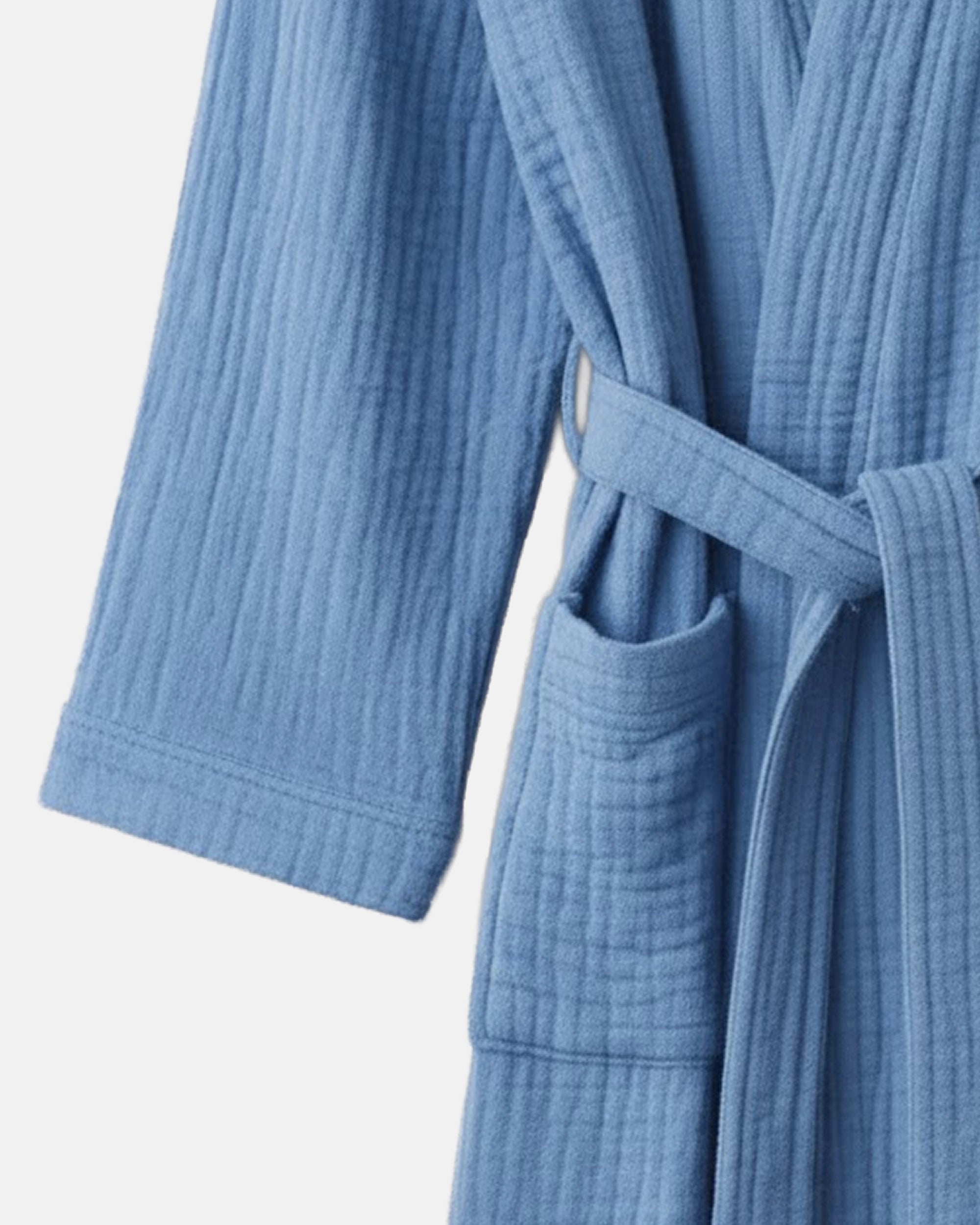 Morgenmantel aus Musselin, blau, Marie