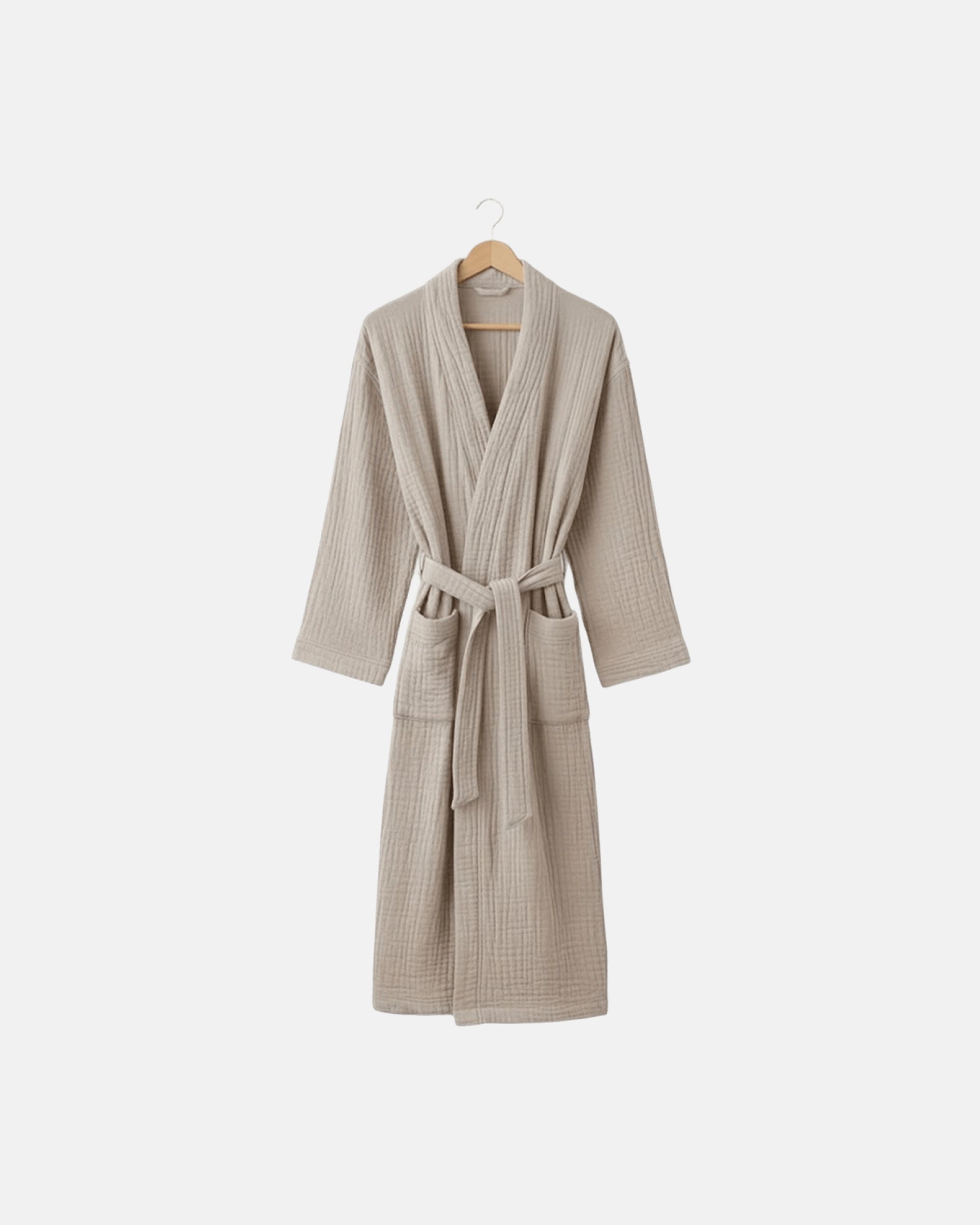 Morgenmantel aus Musselin, beige, Arts