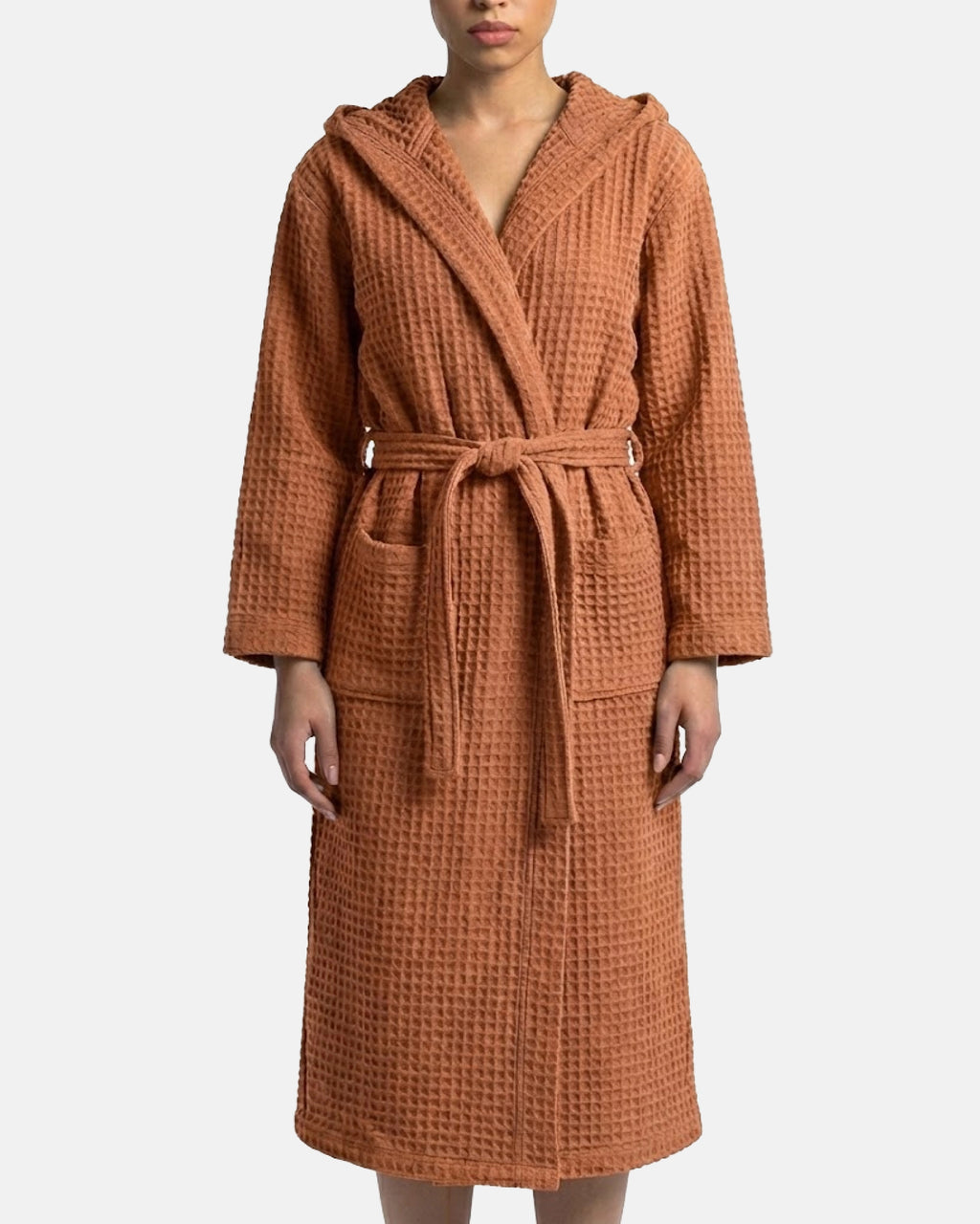 Morgenmantel Waffel Orange Goutte