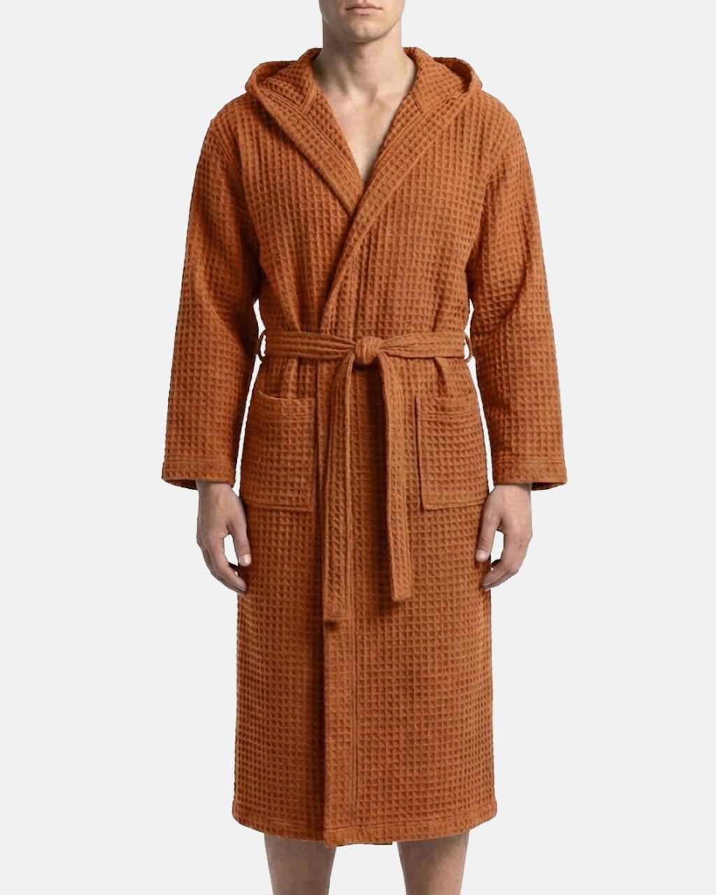 Morgenmantel Waffel Orange Goutte
