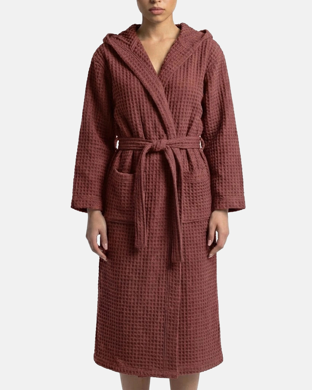 Morgenmantel Waffel Brique Sentier