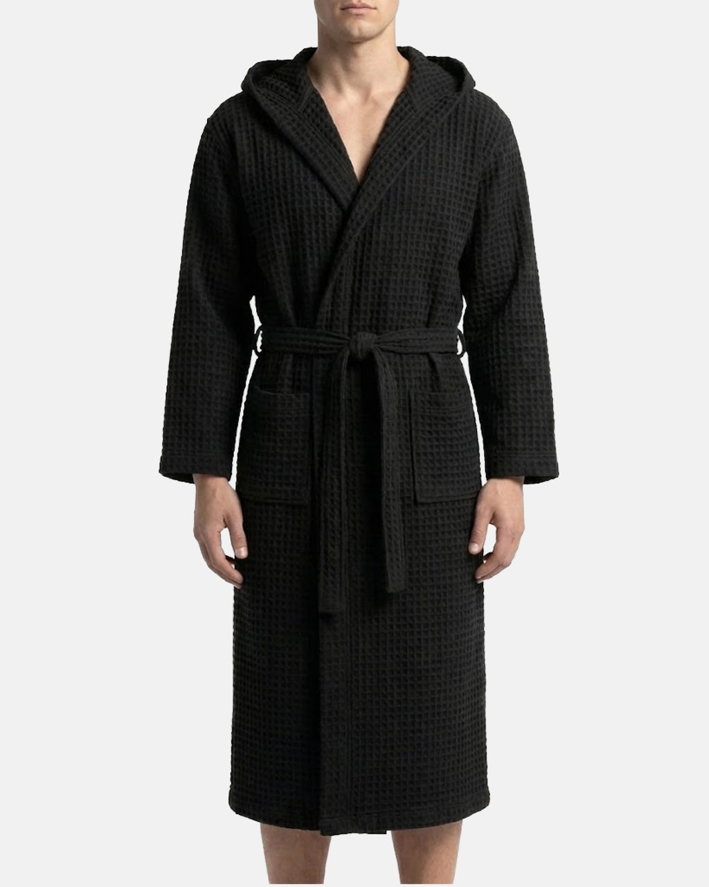 Bademantel Waffle Noir Raspail