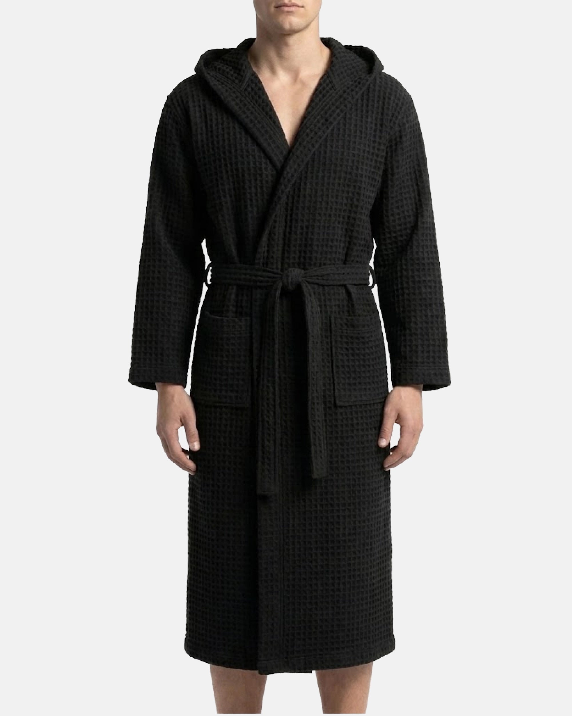 Bademantel Waffle Noir Raspail